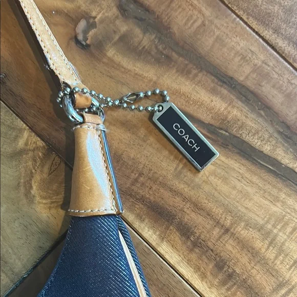 Vintage Coach Hamilton Hobo Denim Handbag Blue Y2K Rare Leather - Picture 4 of 7